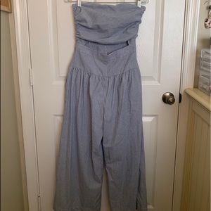 urban outfitters pin stripped jumpsuit